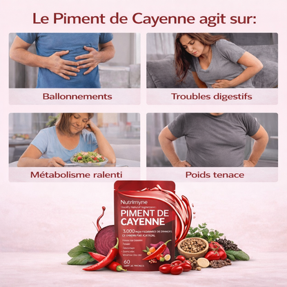 Sachet de gélules au piment de cayenne (60 gélules)