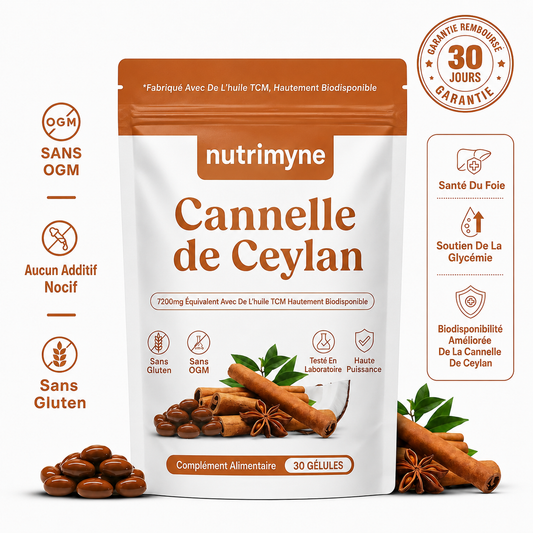 Cannelle de Ceylan équivalent 7200 mg avec huile TCM